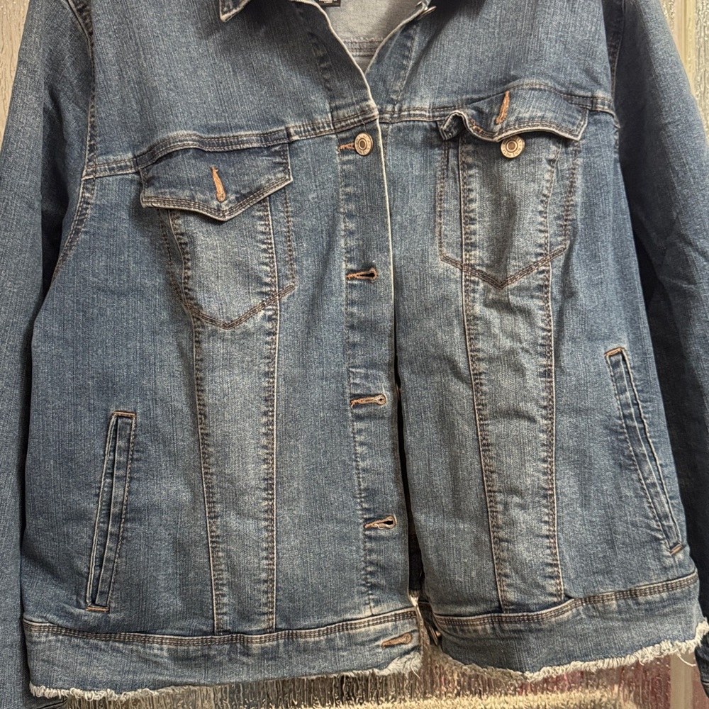 Nine West Stretch Denim Jacket - Picture 2 of 4